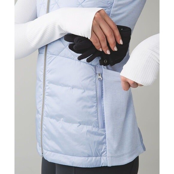 Lululemon Down for the Run size 6 vest Cool Breeze Blue - Picture 7 of 7